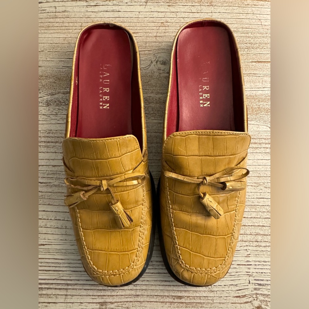 Ralph Lauren 6.5 Leather Mules